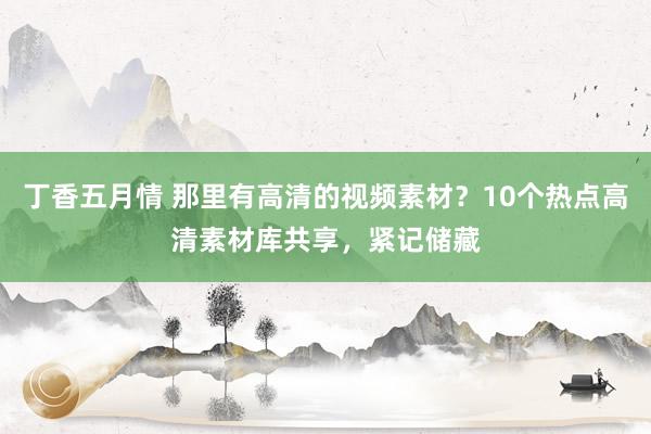 丁香五月情 那里有高清的视频素材？10个热点高清素材库共享，紧记储藏