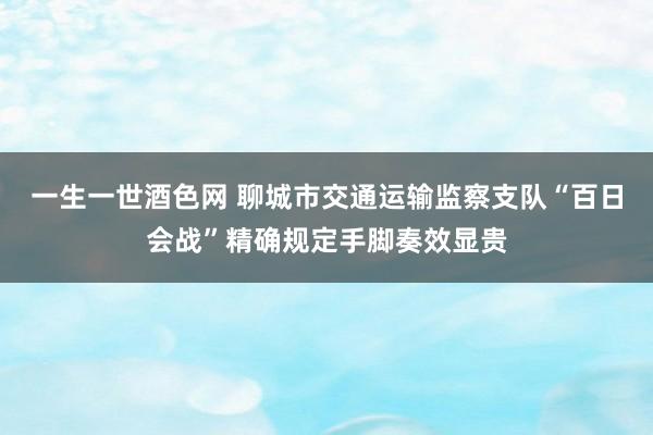 一生一世酒色网 聊城市交通运输监察支队“百日会战”精确规定手脚奏效显贵