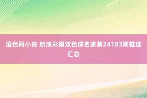 酒色网小说 新浪彩票双色球名家第24103期推选汇总