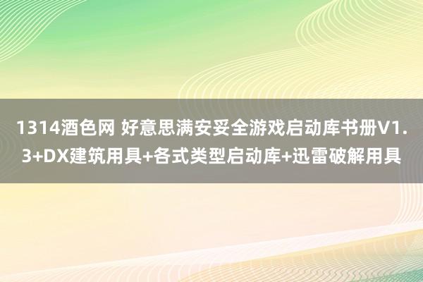 1314酒色网 好意思满安妥全游戏启动库书册V1.3+DX建筑用具+各式类型启动库+迅雷破解用具