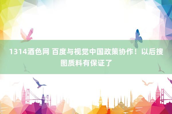 1314酒色网 百度与视觉中国政策协作！以后搜图质料有保证了