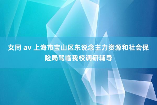 女同 av 上海市宝山区东说念主力资源和社会保险局驾临我校调研辅导