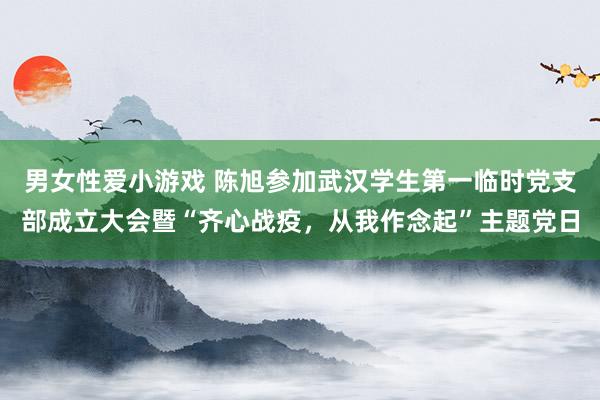 男女性爱小游戏 陈旭参加武汉学生第一临时党支部成立大会暨“齐心战疫，从我作念起”主题党日